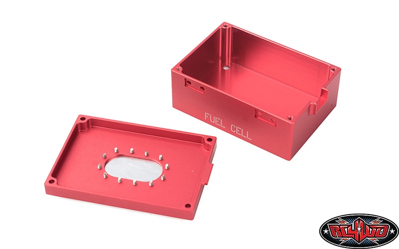 【在庫即納】 RC4WD Billet Aluminum Fuel Cell Radio Box (Red) ビレットアルミ燃料電池ラジオ