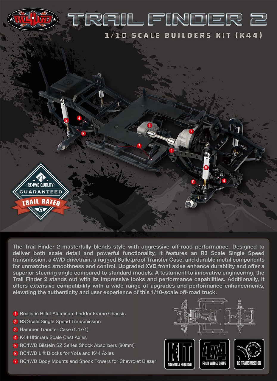 �ڼ���о��ʡ� RC4WD �ȥ쥤��ե��������2 1/10���������Ȥ�Ω�ƥ��åȡ�K44�� ���֡�Z-K0074