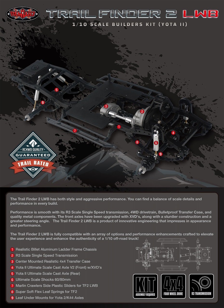 �ڼ���о��ʡ�RC4WD �ȥ쥤��ե��������2 "LWB" 1/10���������Ȥ�Ω�ƥ��åȡ�Yota II�� ���֡�Z-K0075