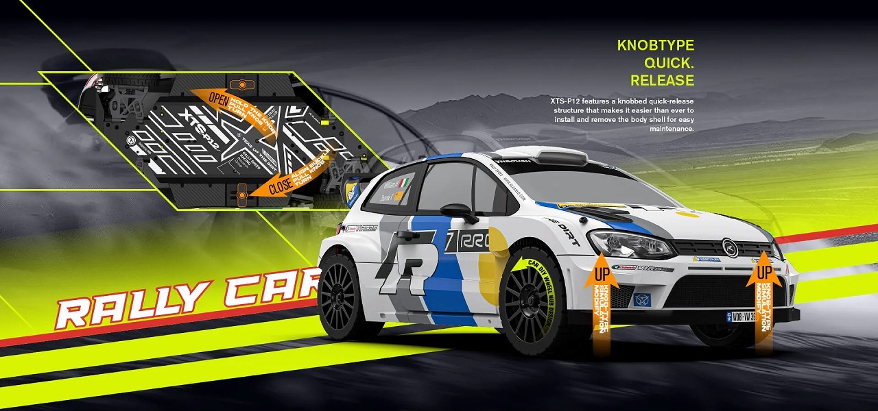 �ڼ���о��ʡ�Rlaarlo 1/12 Metal Brushless 4WD RTR RC Rally Car| XTS-P12 ���֡�TK07R-BS Color: Blue
