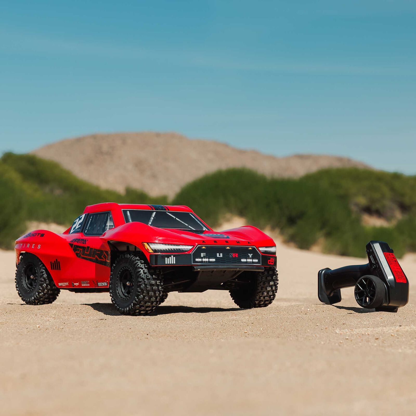 ڼоʡ1/10 FURY MEGA 550 2WD Short Course Truck RTR with Battery & Charger, RedARA3221ST1
