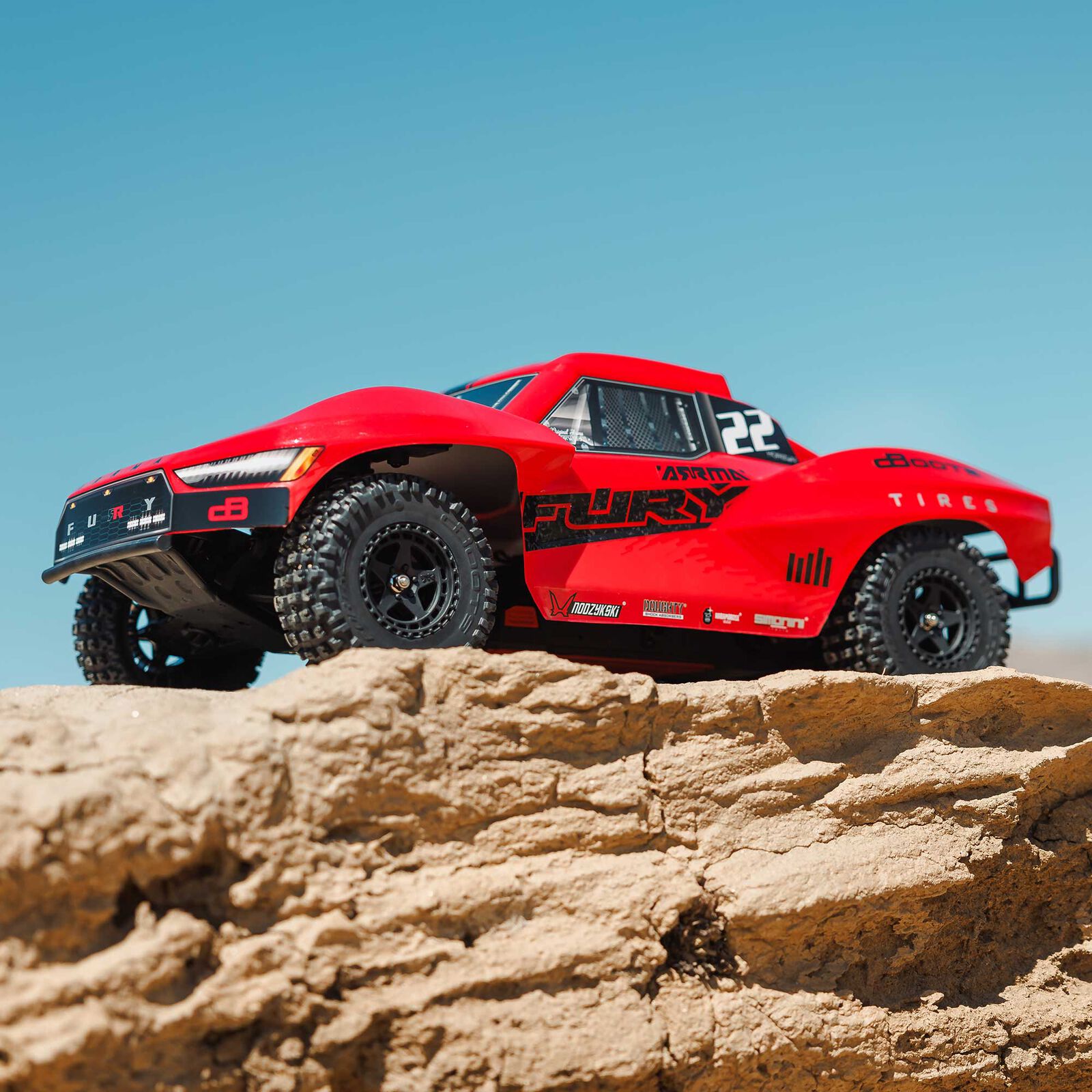 ڼоʡ1/10 FURY MEGA 550 2WD Short Course Truck RTR with Battery & Charger, RedARA3221ST1