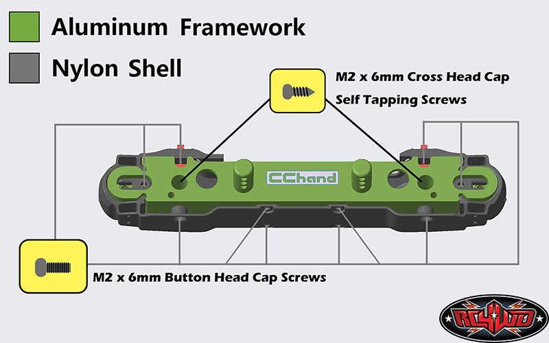 �ڼ���о��ʡۡ�CCHAND�ۥե���ȥХ�ѡ���LED�饤�ȡ���������������դ��ޤ����OEM Narrow Front Winch Bumper for Axial 1/10 SCX10 III Jeep ��Gladiat������VVV-C1101