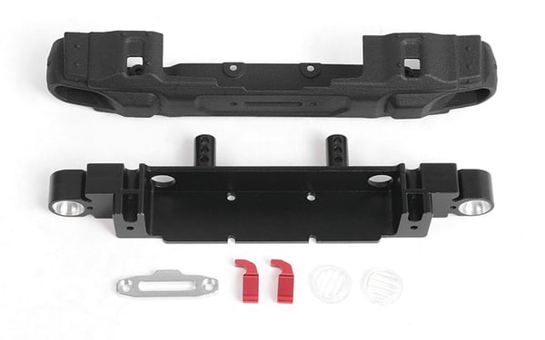 �ڼ���о��ʡۡ�CCHAND�ۥե���ȥХ�ѡ���LED�饤�ȡ���������������դ��ޤ����OEM Narrow Front Winch Bumper for Axial 1/10 SCX10 III Jeep ��Gladiat������VVV-C1101