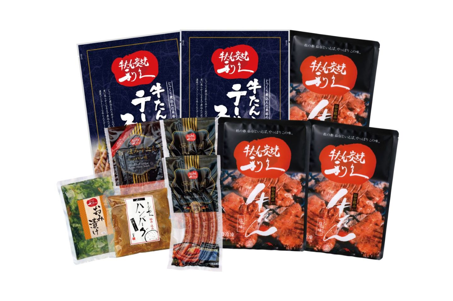 牛たん贅沢セットTH24　(牛たん塩味100g×3袋、他5種)