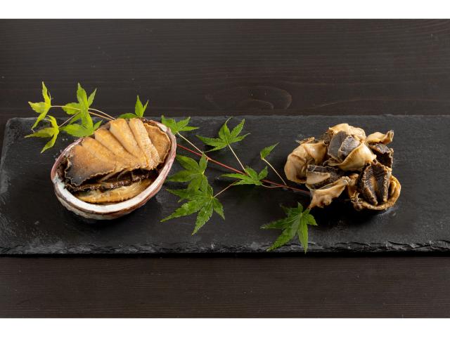 煮貝詰め合わせ(TK-30)【あわび姿煮(50g)、味付けアカニシ貝(50g)、味付けうば貝(50g)】