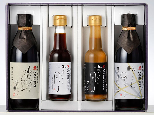 末摘花(すえつむのはな) (国産丸大豆醤油・濃縮つゆ 各360ml、ごまだれ・味付ぽん酢柚子 各170g)