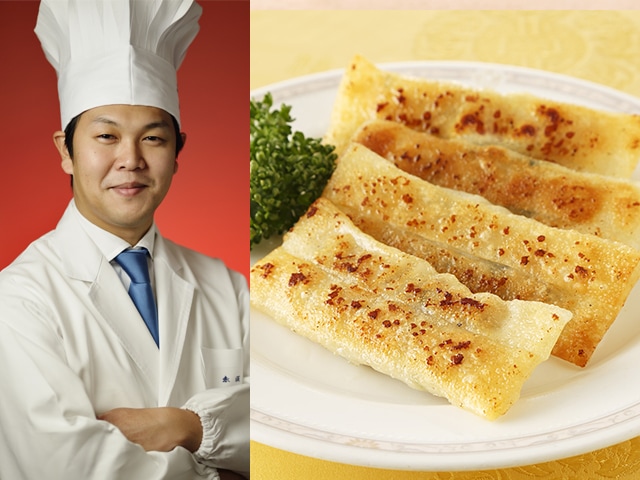 四川飯店　陳建太郎　手巻き棒餃子(4個入)8袋セット(マンゴープリン2個付き)TECP006