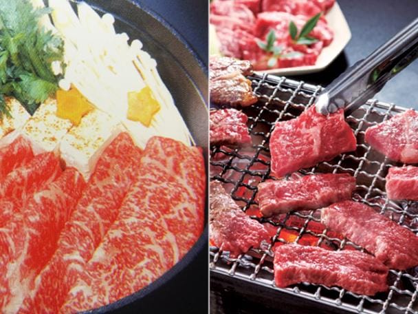 甲州ワインビーフ　すき焼き&焼肉セット(カタロースすき焼き500g・上バラカルビ500g)