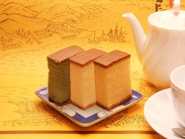 長崎かすてらバラエティ3本セット(長崎かすてら、抹茶、チーズ)　各220g