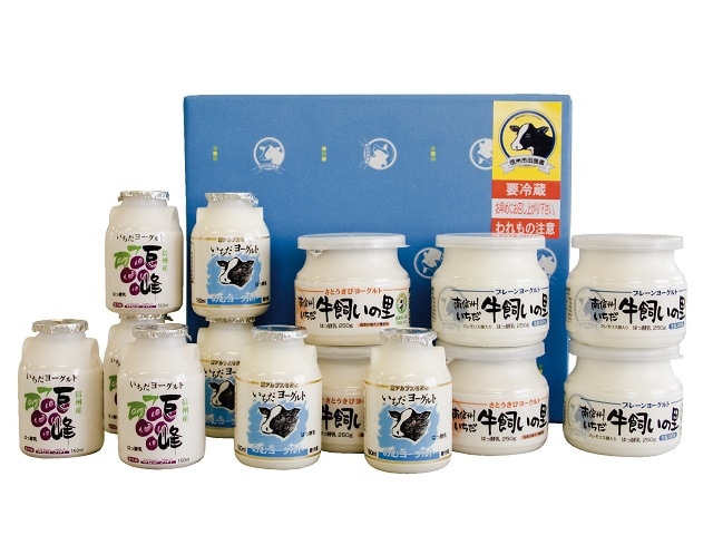 いちだヨーグルト4種類詰め合わせ(A15-2)　(飲むヨーグルト2種　各150ml×各4本、食べるヨーグルト2種　各250g×各3個)