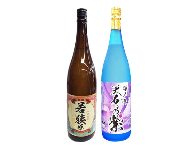種子島産の芋で作った焼酎セット2本(天女乃紫・若狭姫　各1800ml)