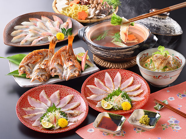 下関産 のどぐろ満彩セット(しゃぶしゃぶ、炙り刺し、0℃熟成、だし2種・ポン酢・ゆず胡椒付き)