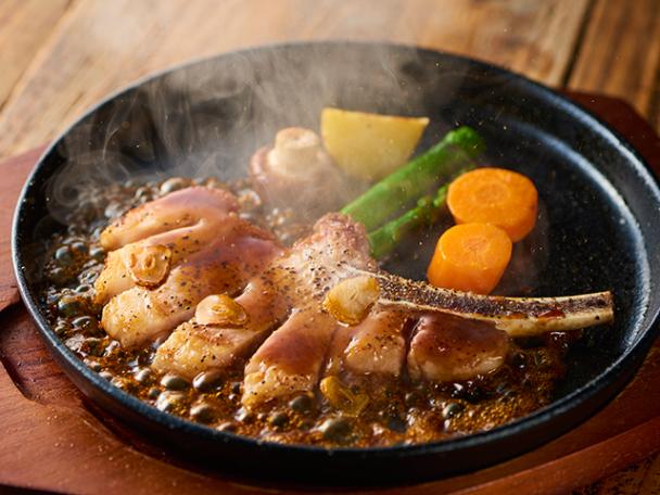 スペイン産　イベリコ豚　骨付きロースステーキ　約345g(約115g×3枚)