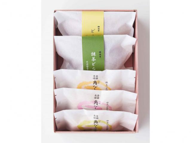 【神奈川県指定銘菓】さかくら総本家　5種5個詰合せ(角なしさざゑ最中(こし餡、つぶ餡、ゆず餡)・どら焼き(バタークリーム入、抹茶クリーム入))