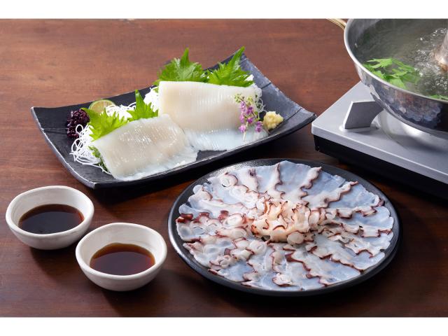 函館いかソーメン　2人前×3個と北海たこしゃぶ140g×2パック詰合せ