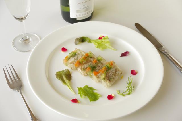 レストランアン・ソン・べニール　のど黒塩山椒煮アスピック風仕上げ(70g×2)