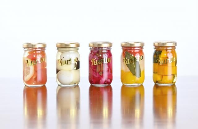 ピクルス　Sサイズ5本セット(プチトマト・うずら・パプリカと大根・レッドキャベジ・かぼちゃ)