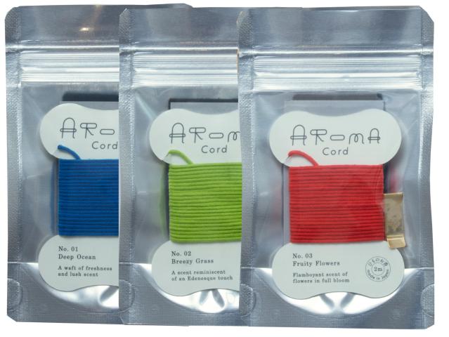 薫寿堂　紐のお香　アロマコード　自然のかおり　3種×各2m