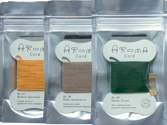 薫寿堂　紐のお香　アロマコード　和のかおり　3種×各2m
