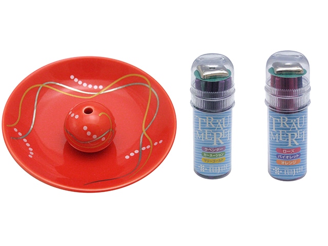 薫寿堂　お香セット　薄紅(お香と香皿セット)