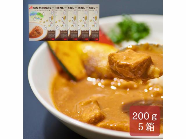 道の駅むなかた限定 宗像のブランド鶏「むなかた鶏」使用 むなかた鶏カレー 5個セット
