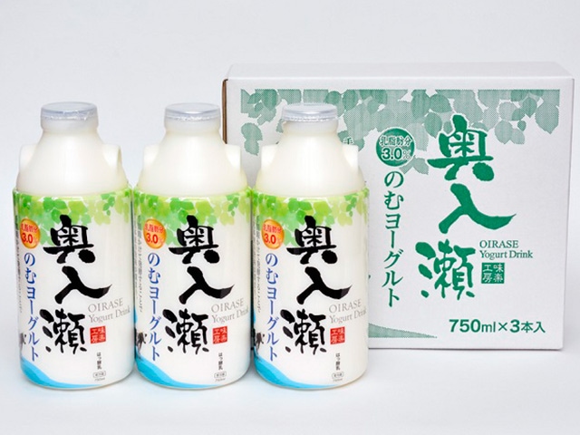 奥入瀬のむヨーグルト3本セット