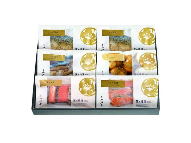 お魚の焼漬 6点詰合せ ZA5　「さけ焼漬×1袋、ハラス焼漬×1袋、ぶり焼漬×1袋、ほたて焼漬×1袋、さば焼漬2袋」