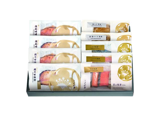 手間なし味くらべ　9点詰合せ TH8 (匠の焼漬3種×各1袋、お肉焼漬2種×各1袋、焼き上げ甘粕2種×各1袋、焼き上げ復刻味噌2種×各1袋)