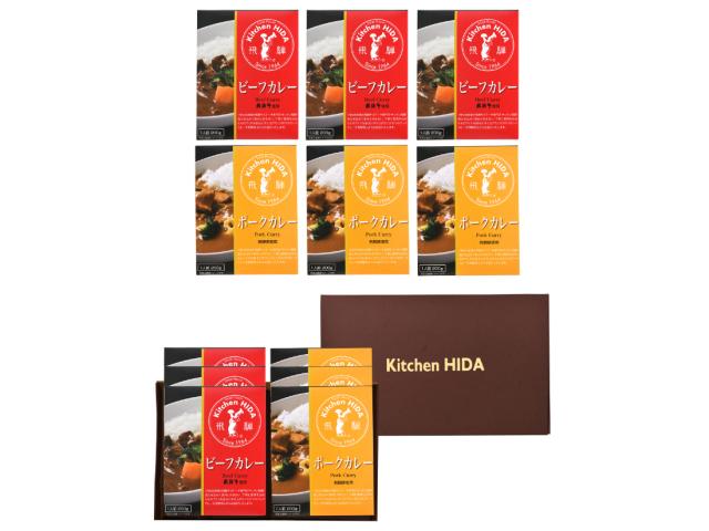 キッチン飛騨　レトルトビーフカレー・ポークカレーセット(6個)
