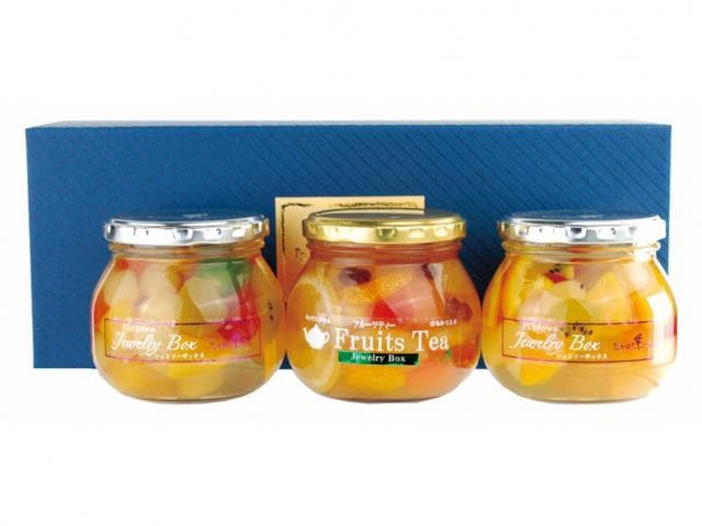 たかはたファーム 果物がゴロゴロ入ったミックスジャム「ジュエリーボックス」&「フルーツティー」3個詰め合わせ