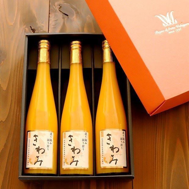 『きわみ』温州みかん100%ストレートジュース 500ml　3本入りギフトセット