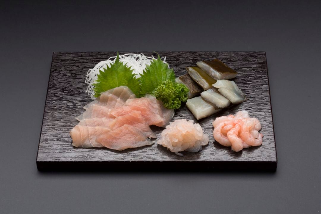 昆布〆詰合せ(白えび・甘えび・真かじき・車鯛　各1個)