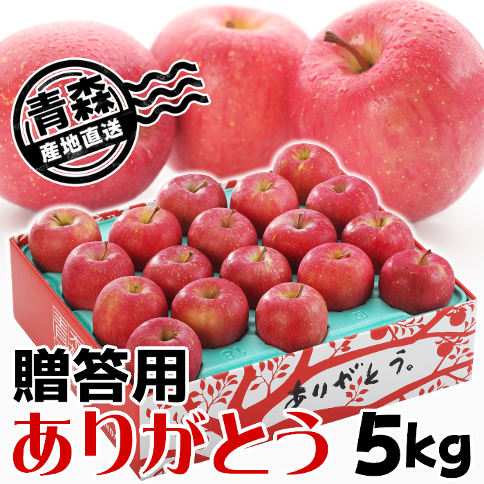 青森県産 りんご 贈答用「ありがとう」サンふじ 5kg | すべての商品