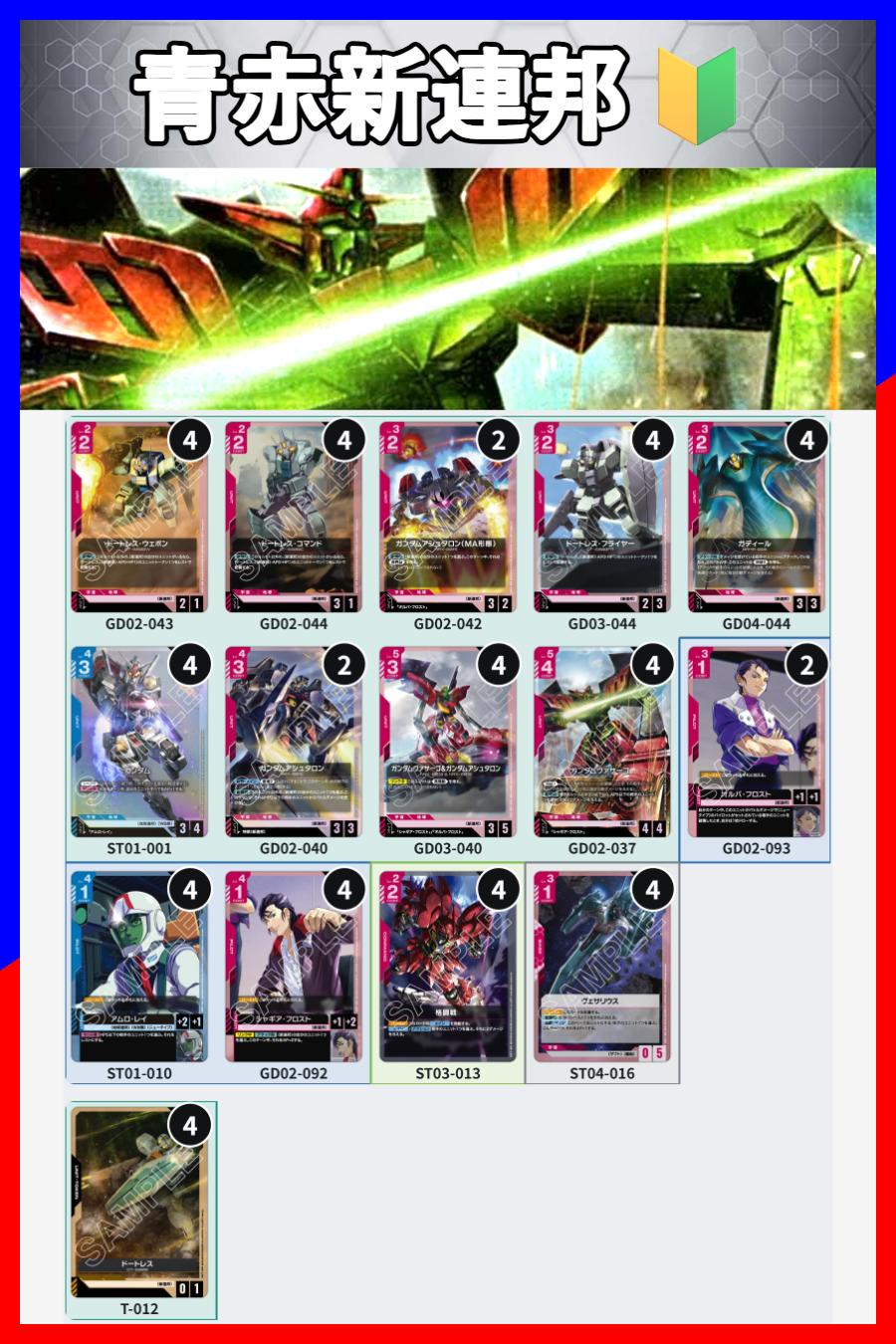 デッキ販売】青赤新連邦☆初心者おすすめ