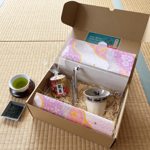 煎茶ギフトBセット【猫マグカップ】