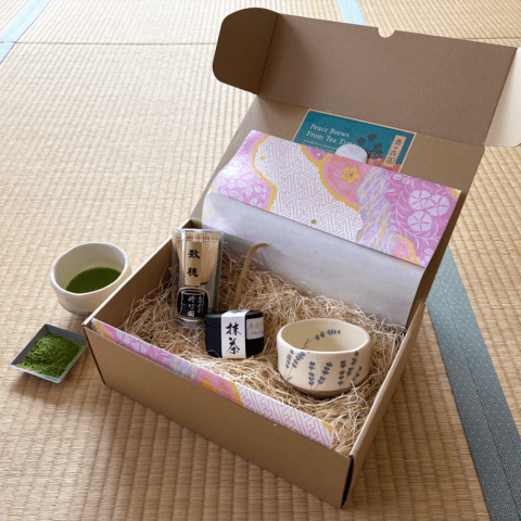 抹茶ギフトAセット【茶碗ラベンダー】