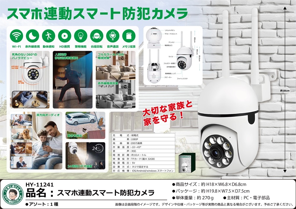 スマホ連動スマート防犯カメラ（32個入） | 防災・防犯 | TOYS VENDOR