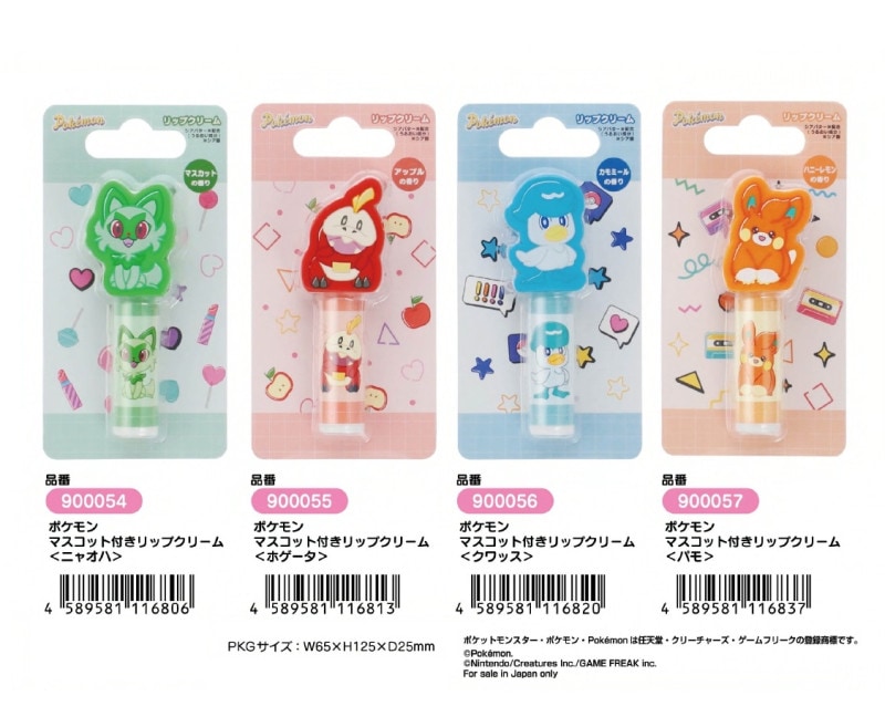 ポケットモンスター」ポケモン マスコット付きリップクリーム（90個入
