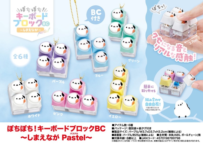 ぽちぽち キーボードブロックBC しまえなが Pastel（192個入