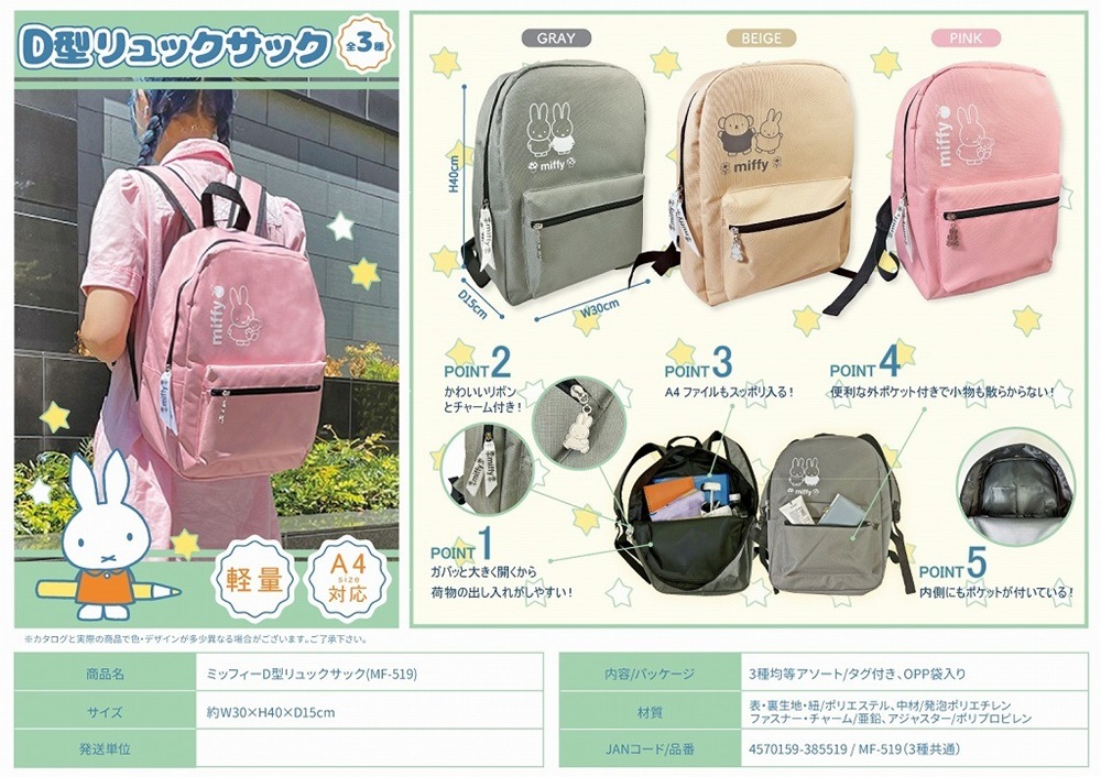 ミッフィーD型リュックサック（36個入） | ミッフィー（Miffy） | TOYS