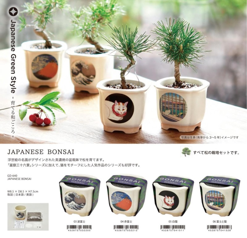 伝吉鉢 3点セット 栽培セット」JAPANESE BONSAI（18個入） | その他（Other） | TOYS