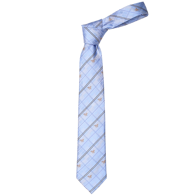 ネクタイ【ストライプチェック／サックス】 | カテゴリー一覧,キャップ