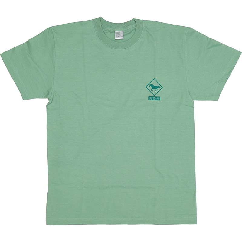 セブンティーン　お馬さん Tシャツ ホースプリントTシャツ(ホワイト×ネイビー) - seventen