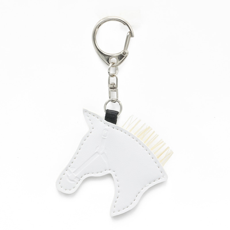 馬の毛キーホルダー【フェイス・白】 | カテゴリー一覧,ストラップ