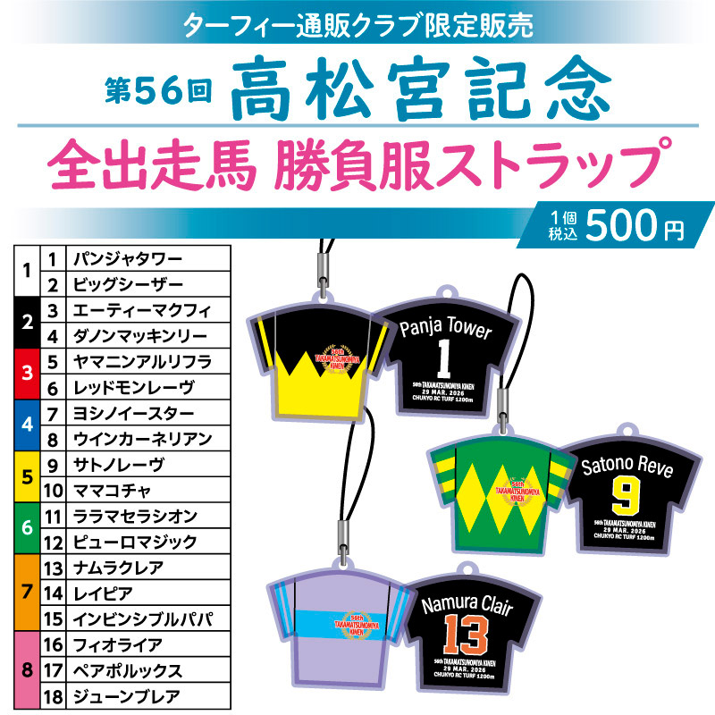 アーモンドアイ ミニゼッケン 勝負服ストラップ 【公式通販】