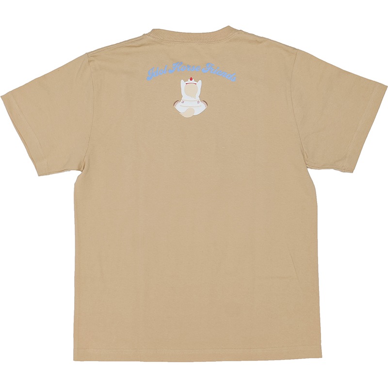 イチゴケーキチャン ぷっくりプリントTシャツ【ベージュ