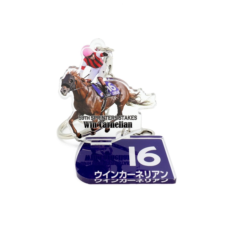 ウインカーネリアン スプリンターズS ミニゼッケン 馬番キーホルダー