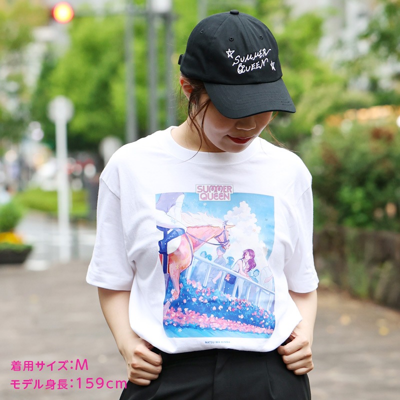 サマークイーン イラストTシャツ【ホワイト】illust.眩しい