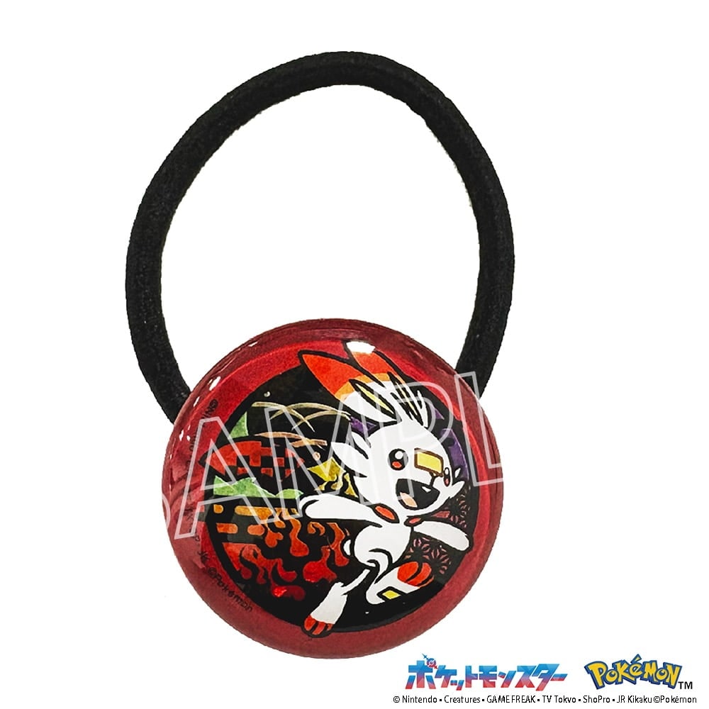 ＊ポケットモンスター　切り絵シリーズ　キラキラヘアゴム　ヒバニー